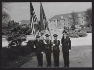 Photograph of Air Force ROTC cadets presenting colors
